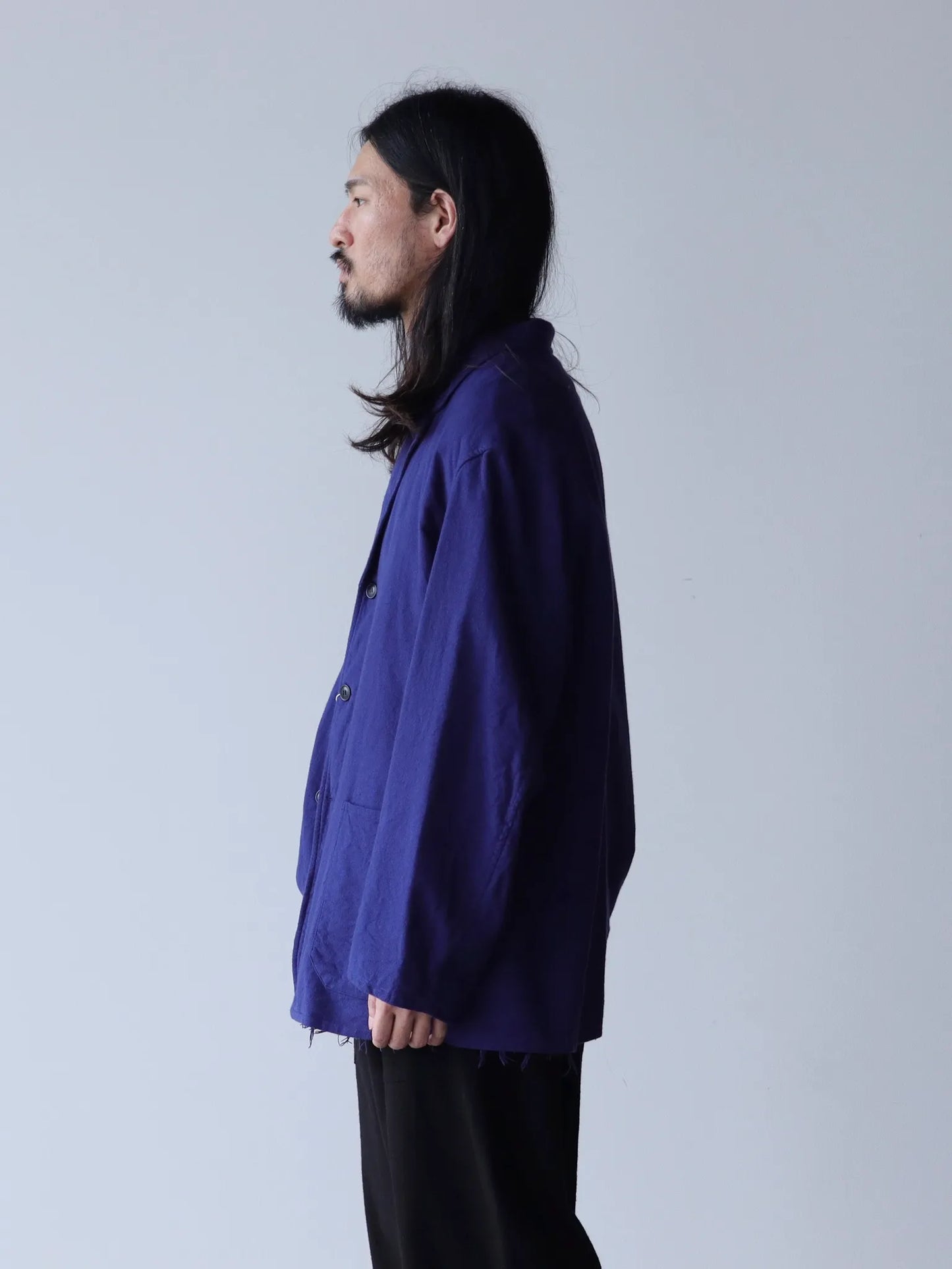 comoli-コットンネル-ジャケット-royal-blue-2