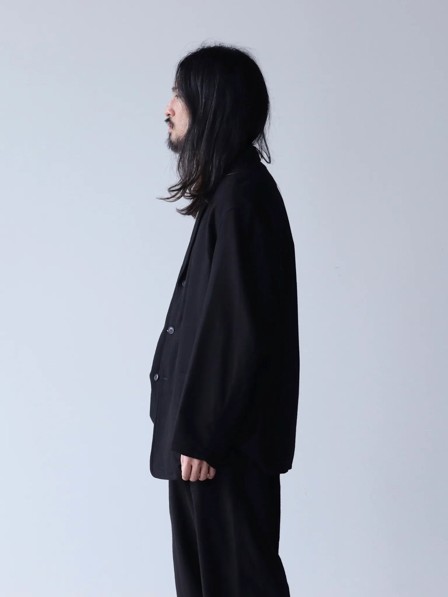 comoli-コットンネル-ジャケット-black-2