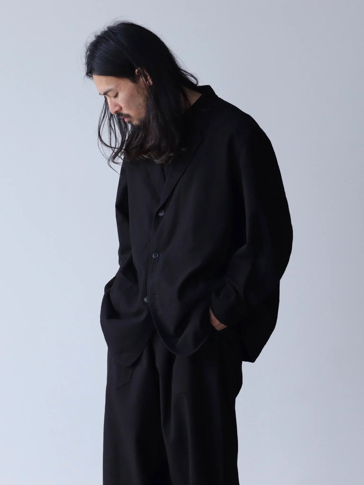 comoli-コットンネル-ジャケット-black-3