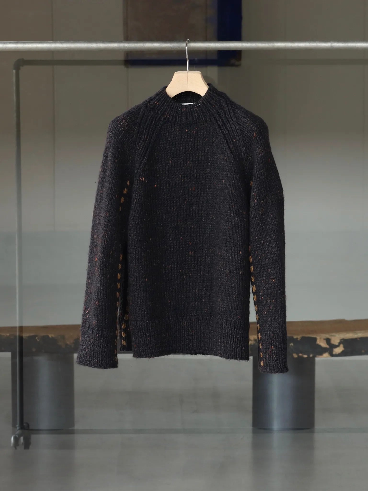 irenisa-hand-knit-sweater-orange-navy-1