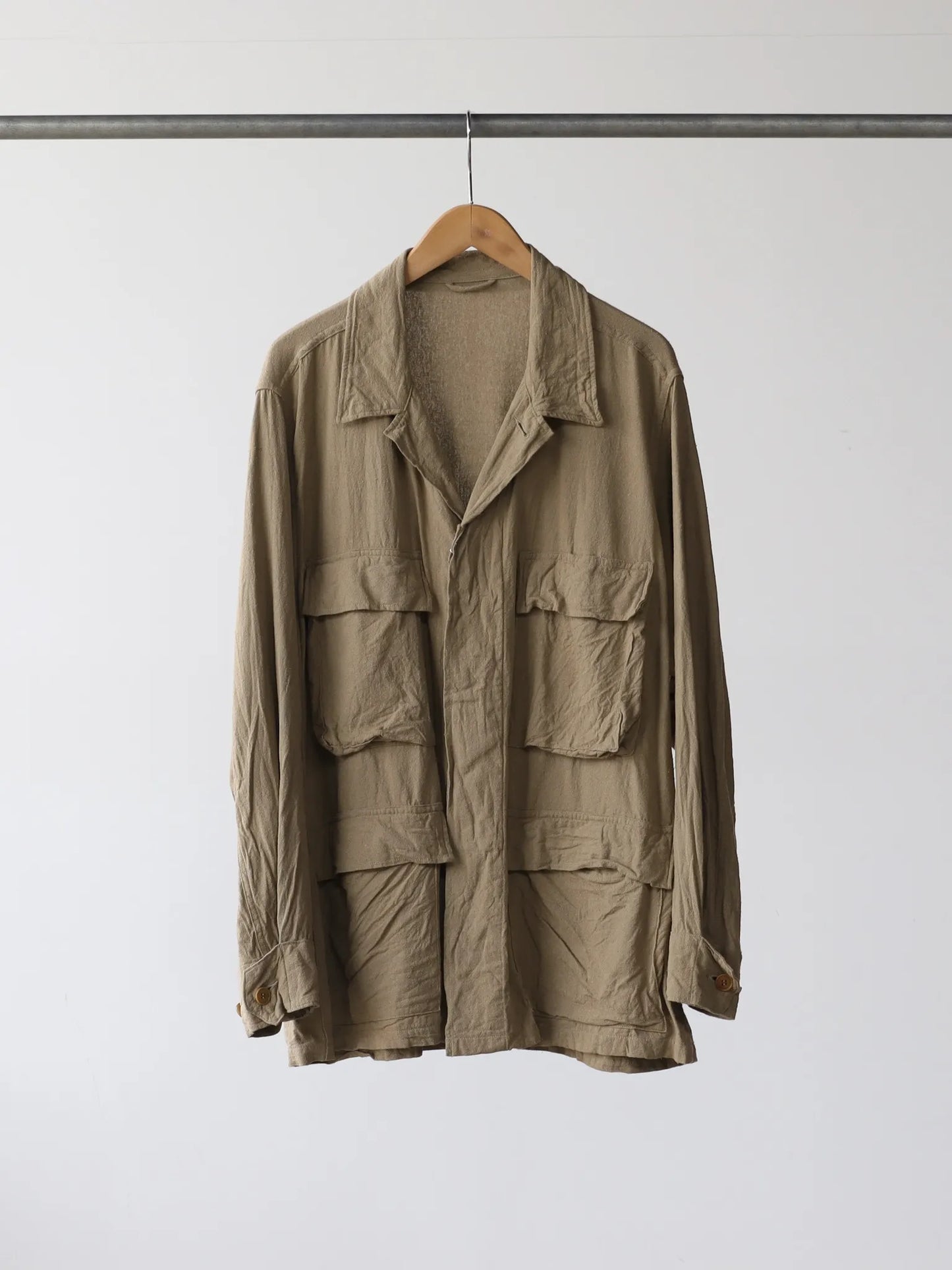 comoli ローシルク B.D.U ジャケット 3 25ss COMOLI ローシルク B.D.Uジャケット KHAKI | CASANOVA&CO