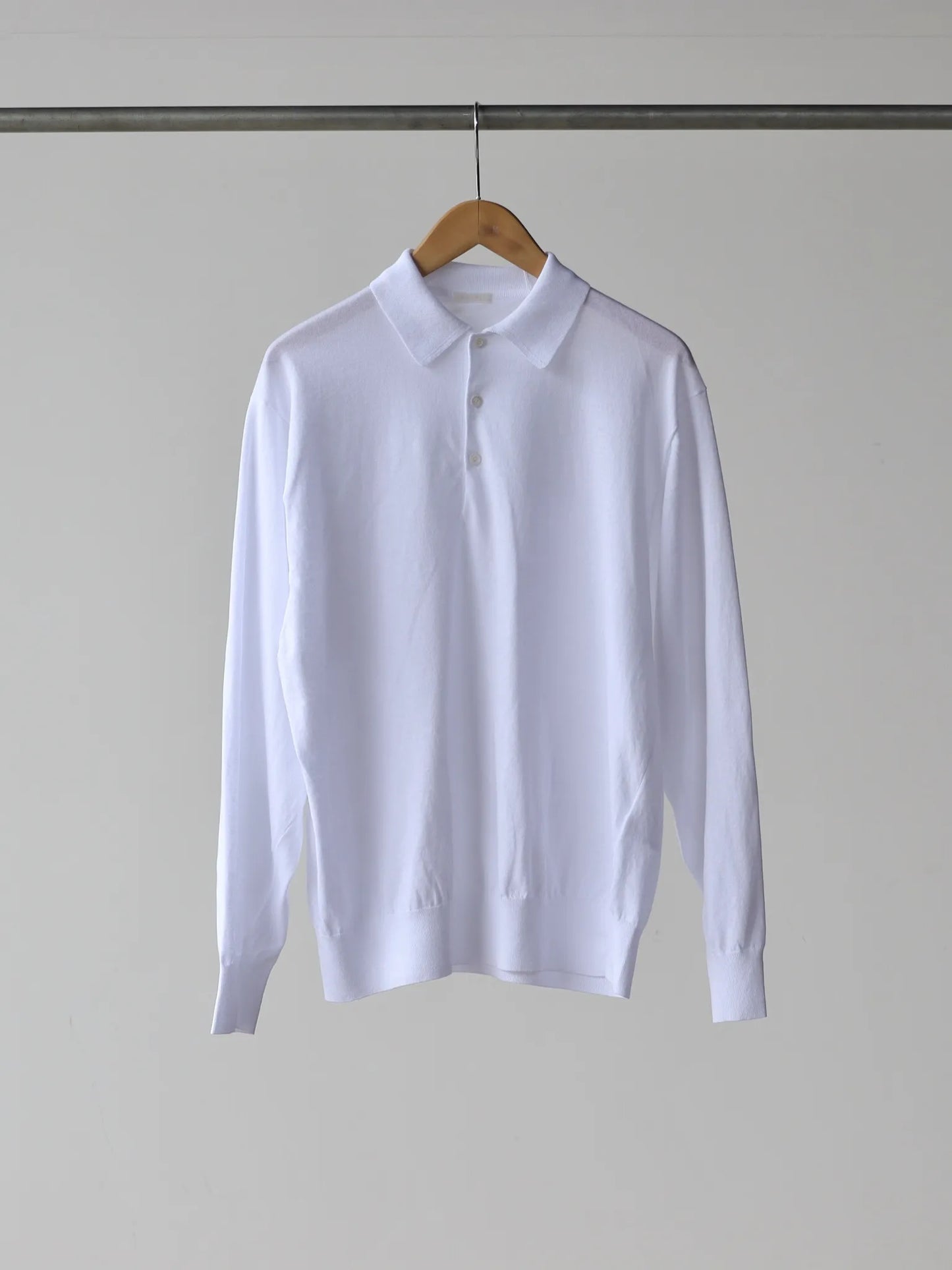 COMOLI コットン ニットポロ WHITE | CASANOVA&CO (カサノヴァアンド COMOLI コットン ニットポロ WHITE | CASANOVA&CO (カサノヴァアンド
