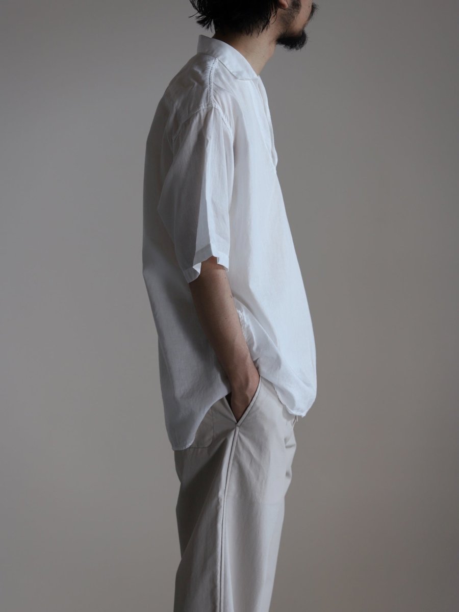 COMOLI | ベタシャン スキッパー半袖シャツ WHITE
