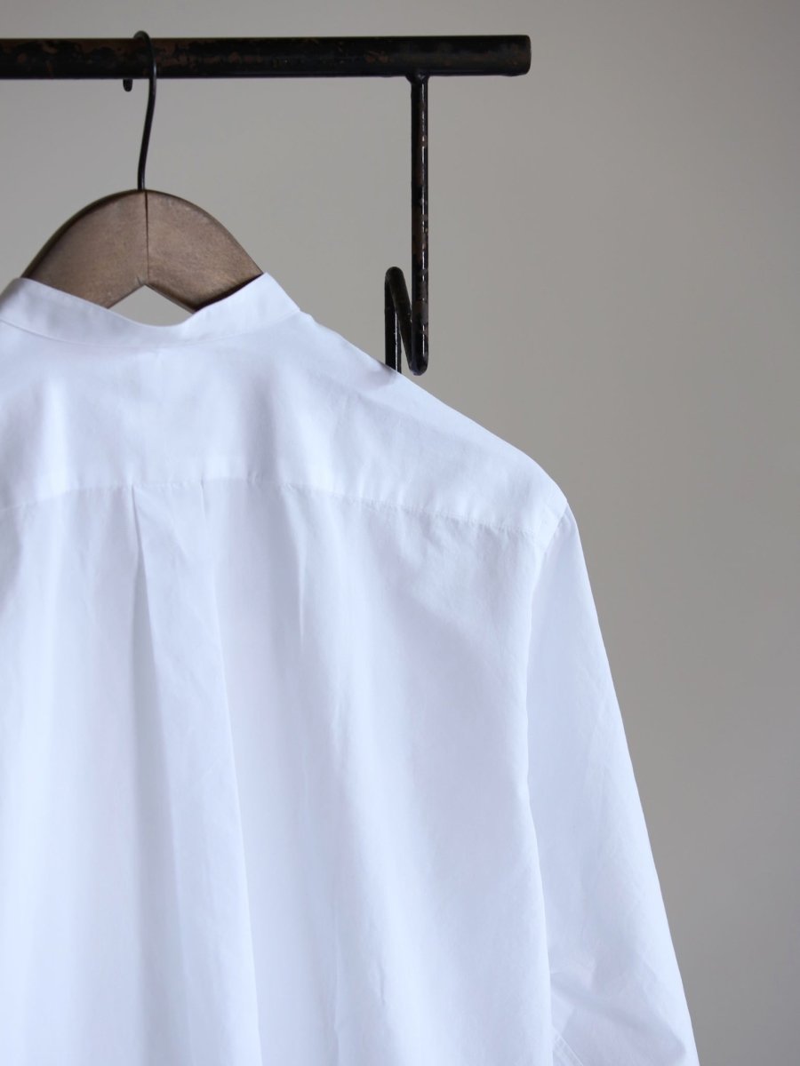 COMOLI | Band Collar Shirt WHITE