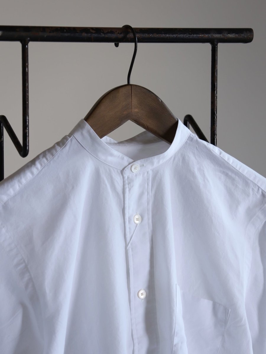 COMOLI | Band Collar Shirt WHITE