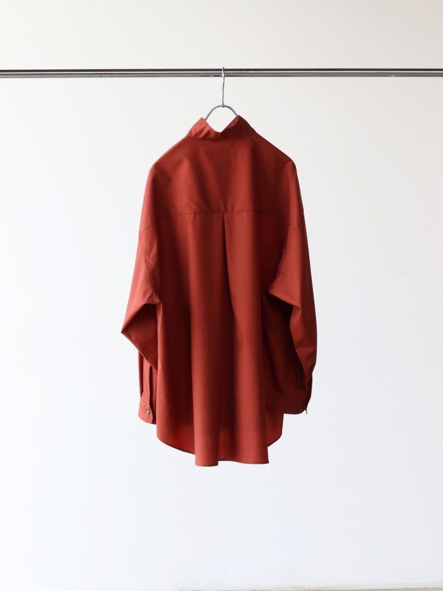 graphpaper-fine-wool-tropical-oversized-stand-collar-shirt-brick-for-women-2