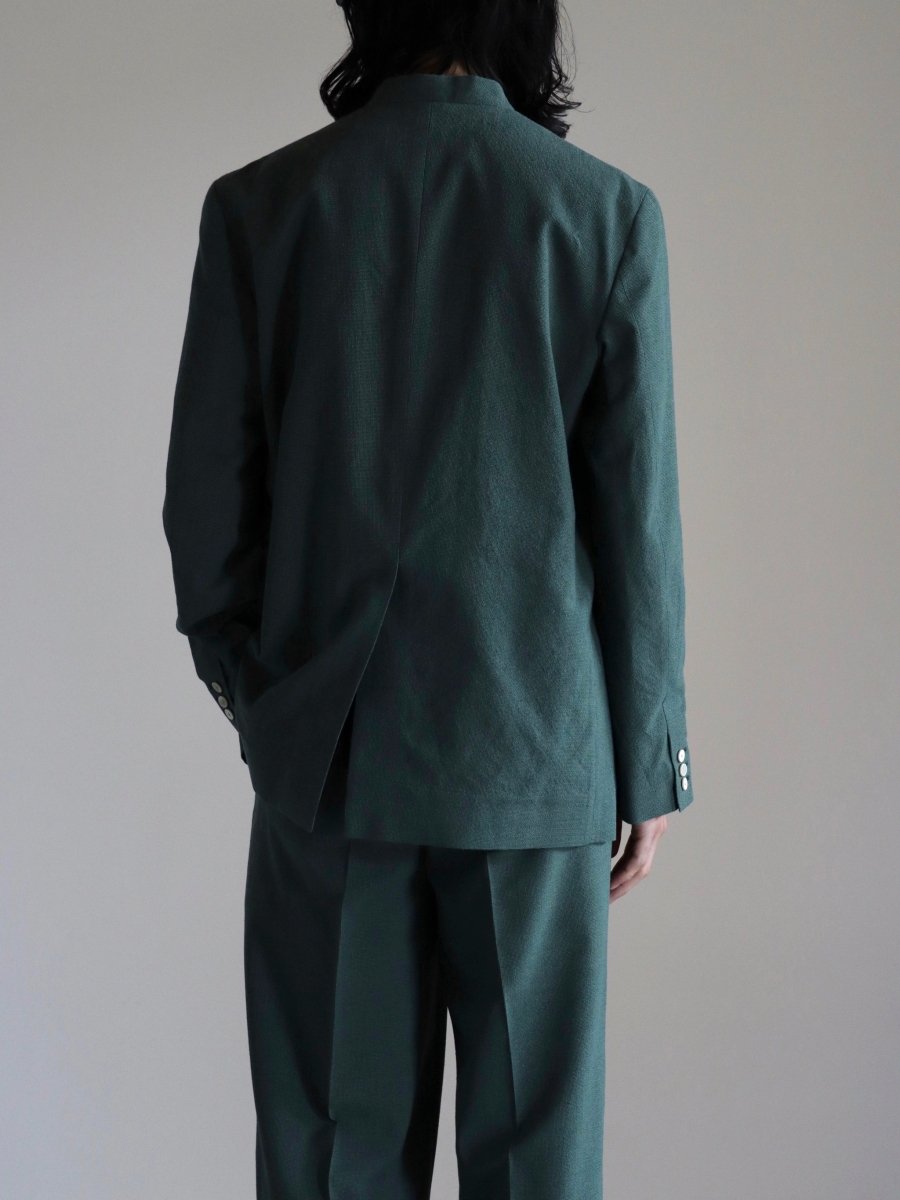seya-tailored-collarless-jacket-pine-green-3