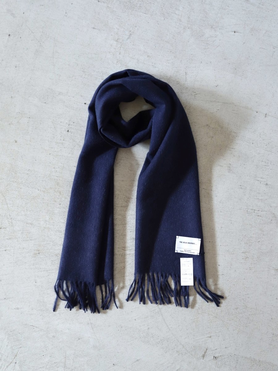 THE INOUE BROTHERS Brushed Scarf Navy | CASANOVA&CO – CASANOVA&CO